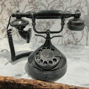 Haunted Ringing and Talking Vintage-Style Rotary Dial Telephone Retro Look